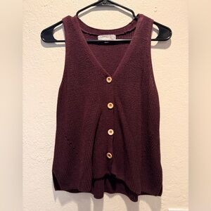 Pink Republic Maroon Knit Vest Tank Top Size L